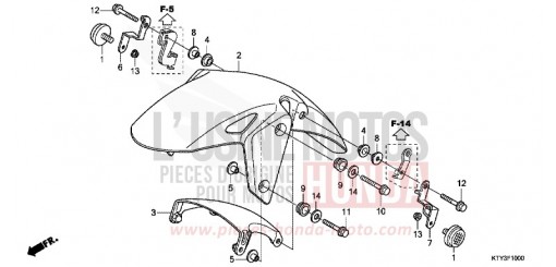 AILE AVANT CBR125RD de 2013